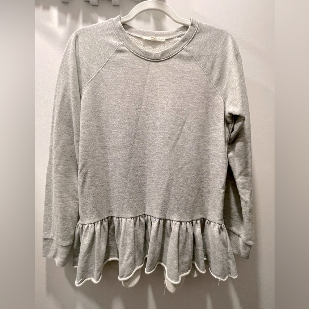 Gray peplum sweatshirt